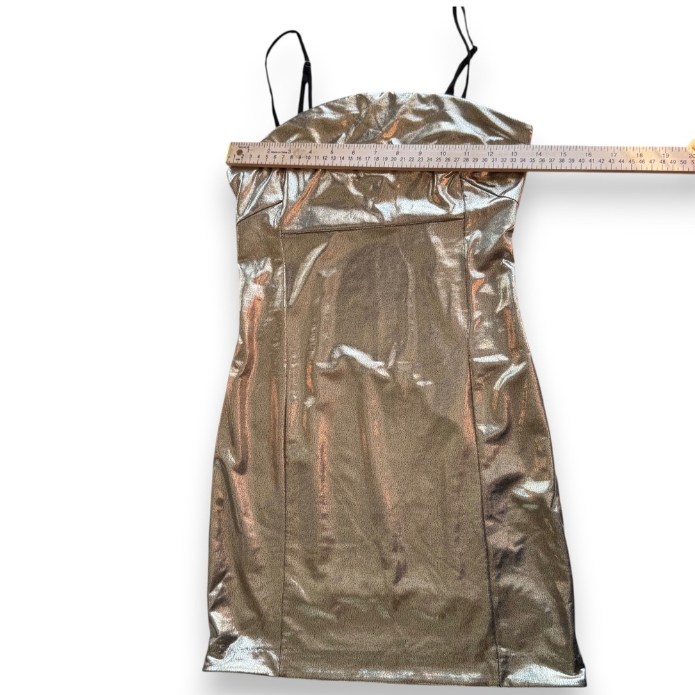 FOREVER 21 metallic gold bodycon dress size S - Picture 6 of 9